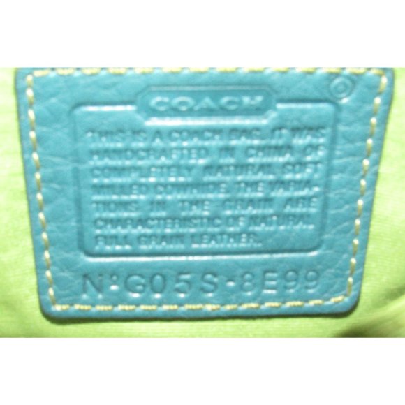Coach 'Chelsea' Hobo Teal Buttery Soft Leather Chrome Accents - Picture 11 of 16